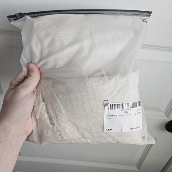 Boutique Bohemian Fringe Hem Tassle Trim Linen Crop Top and Pants Set - Picture 4 of 5